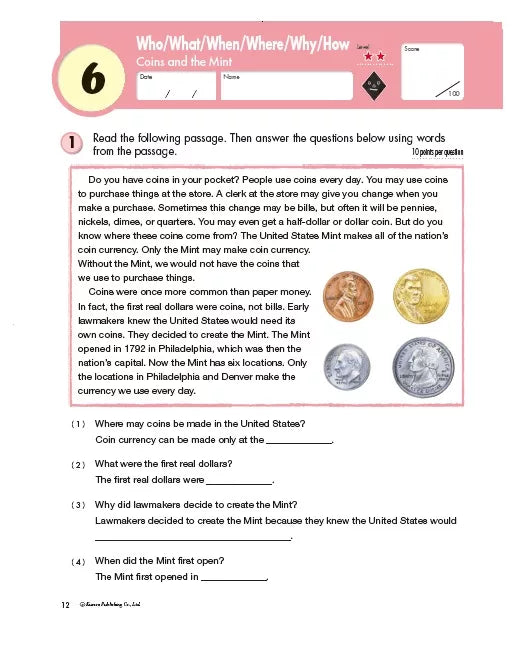 >KUMON Grade 4 Reading Age 8-12
