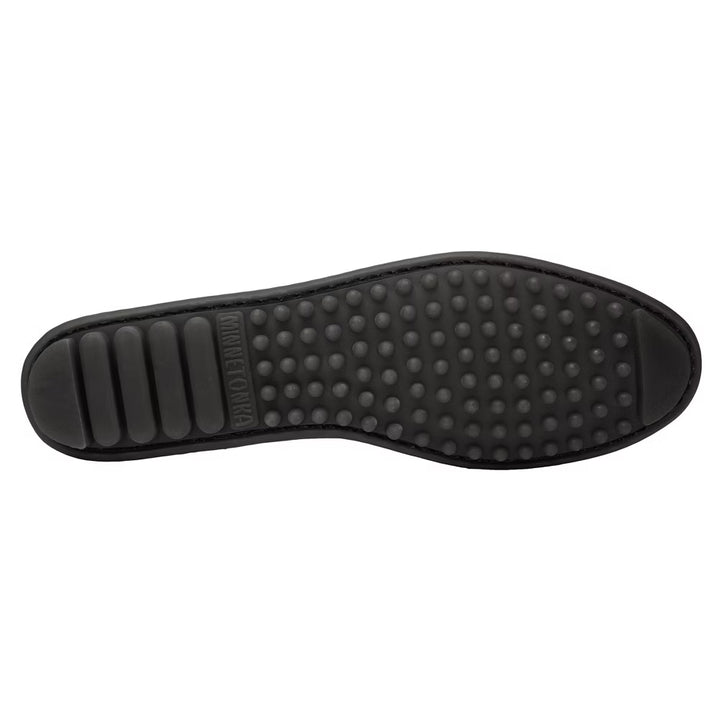 Minnetonka Moccasins Women's Kilty Hardsole Leather Shoes - Black [Displayed Items, Never Worn]