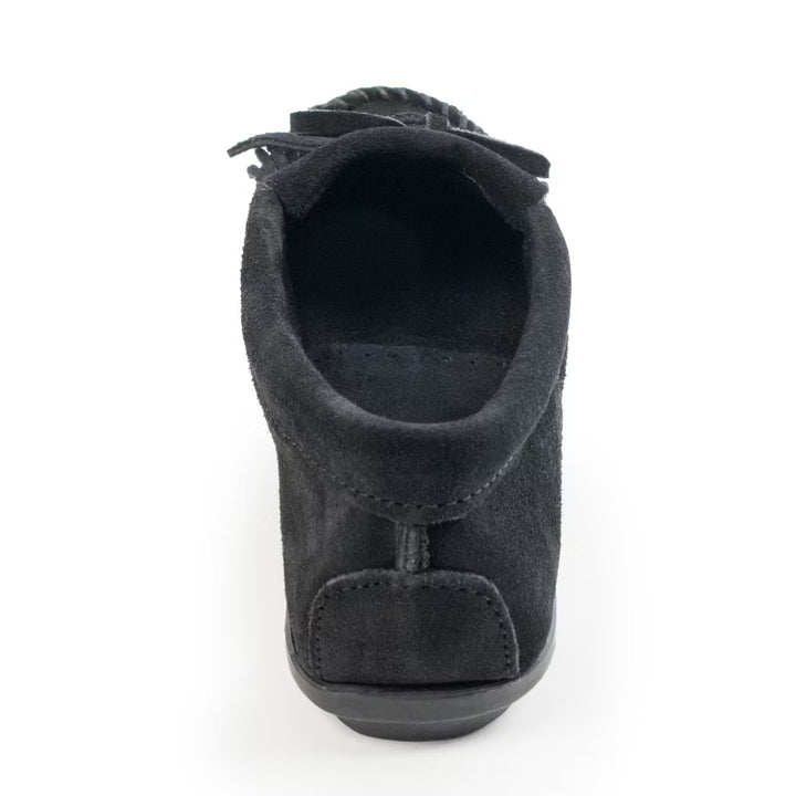Minnetonka Moccasins Women's Kilty Hardsole Leather Shoes - Black [Displayed Items, Never Worn]