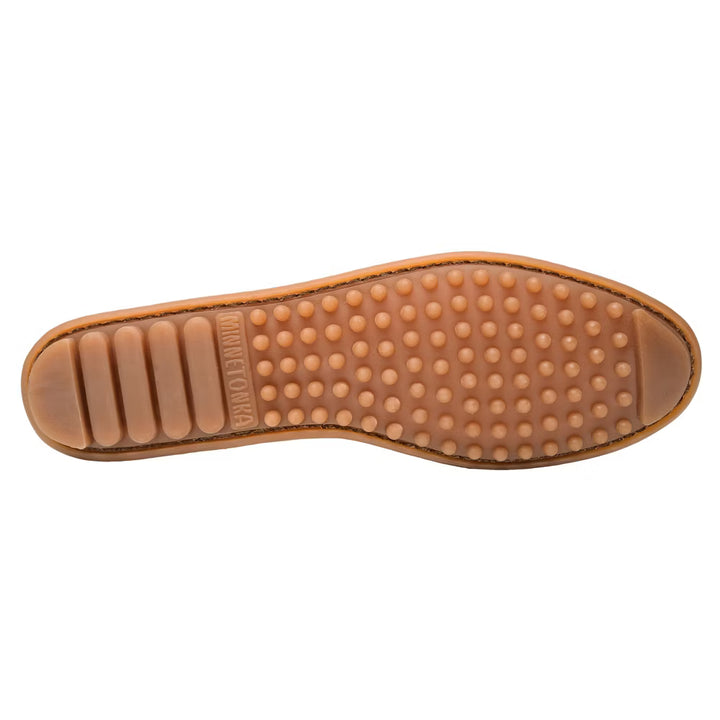 Minnetonka Moccasins Women's Kilty Hardsole Leather Shoes - Brown [Displayed Items, Never Worn]