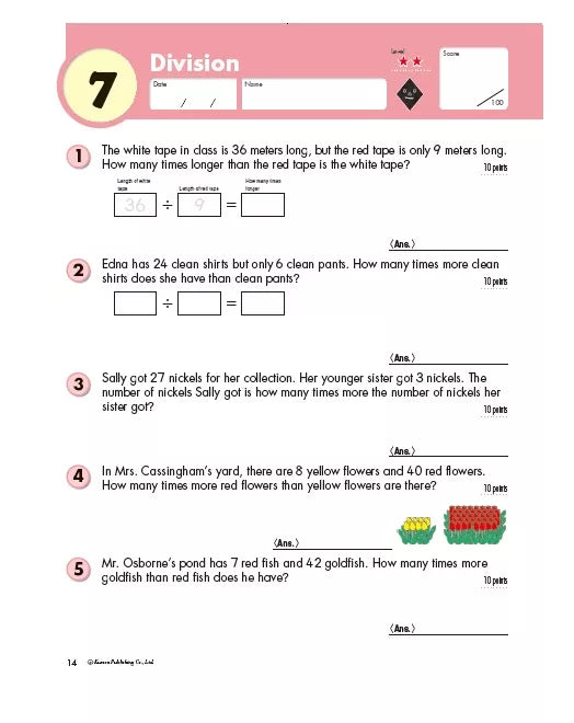>KUMON Grade 4 Word Problems Age 8-12