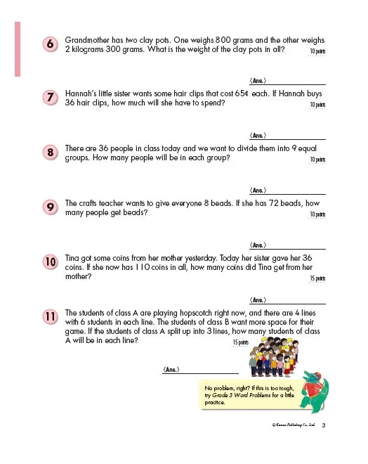 >KUMON Grade 4 Word Problems Age 8-12