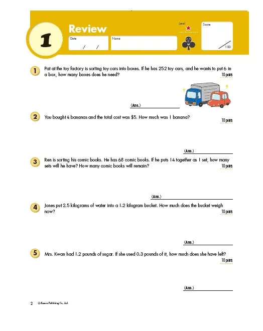 >KUMON Grade 5 Word Problems Age 9-11