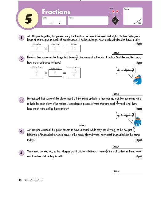 >KUMON Grade 6 Word Problems Age 8-12
