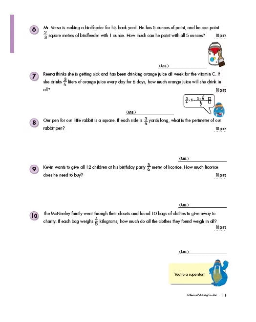 >KUMON Grade 6 Word Problems Age 8-12