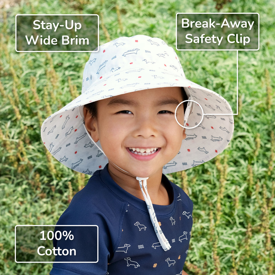 >Jan &amp; Jul Kids Cotton Bucket Hats - Bear Camp