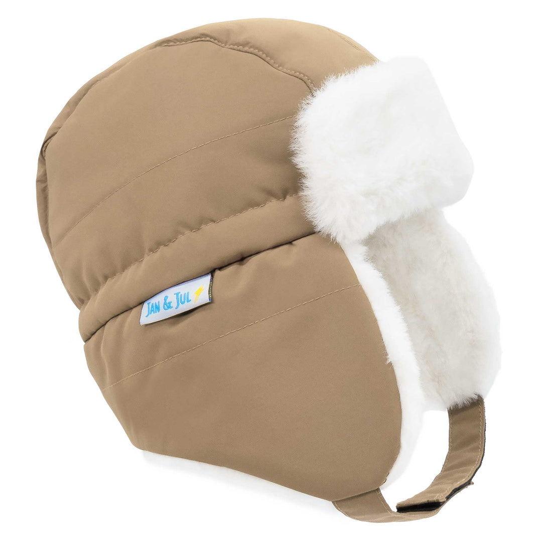 >Jan & Jul Kids Toasty-Dry Trapper Hat - Soft Brown