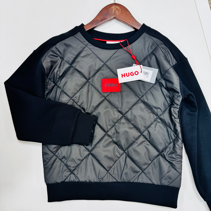 HUGO Kids Black Diamond Center Logo Sweatshirt - 8Y