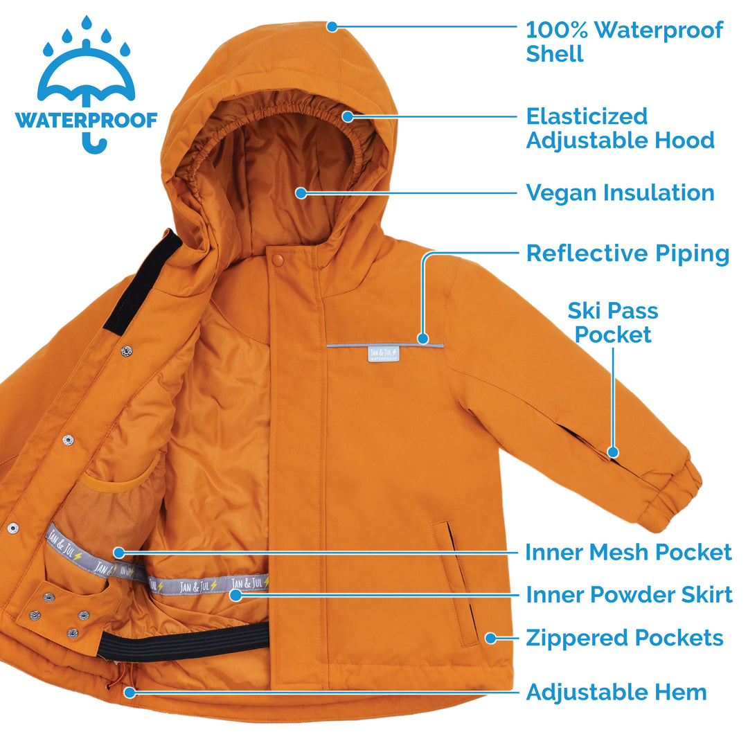 >Jan &amp; Jul Kids Ski Jacket - Cinnamon