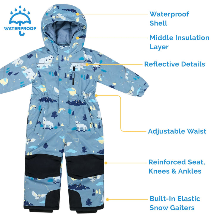 >Jan &amp; Jul Kids Waterproof Snowsuit - Wolf and Bear