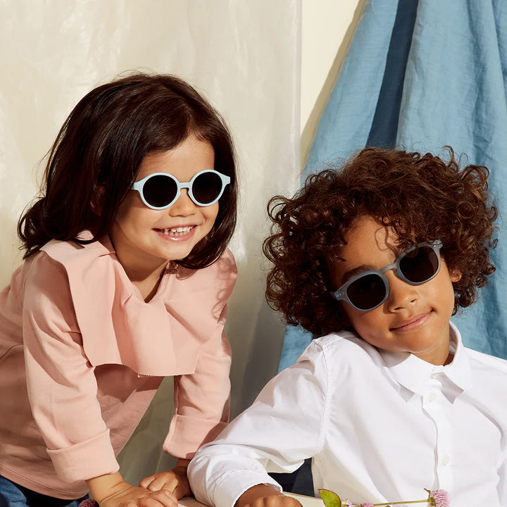 IZIPIZI PARIS Kids Plus 3-5 Years Polarized Sunglasses in Square #C Shape - Aqua Green