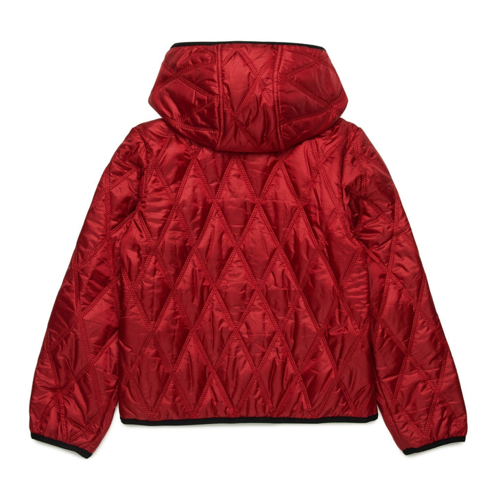 Diesel Kids Hooded Quilted Jacket - Red - 8Y