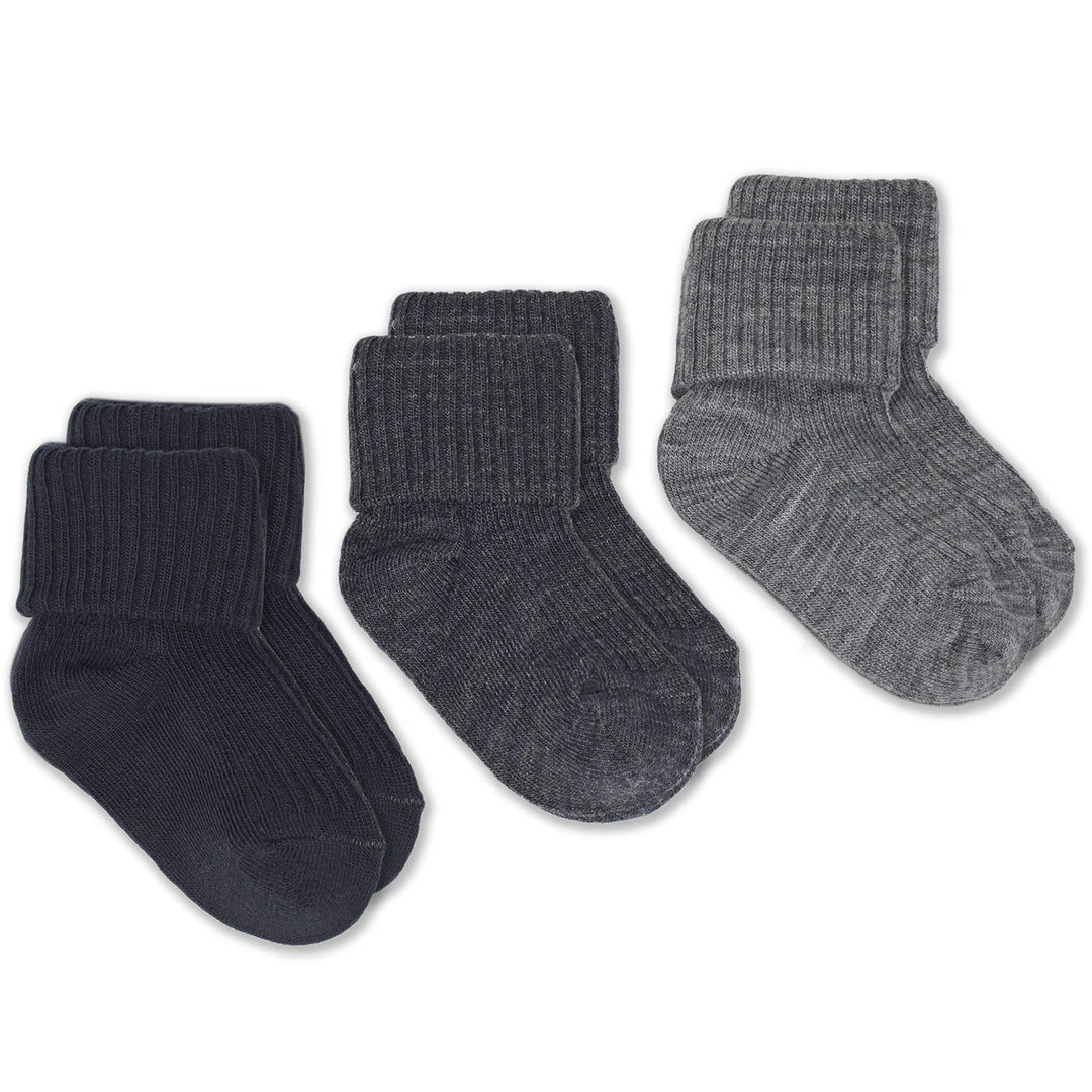 >Woolino Baby and Toddler Wool Socks - Light &amp; Dark Slate