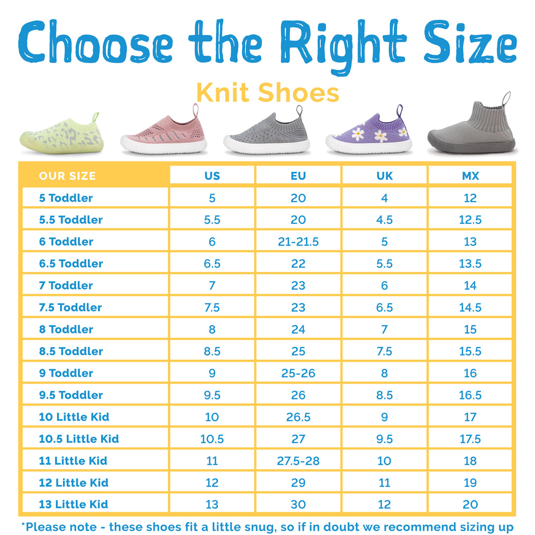 >Jan & Jul Kids Graphic Knit Shoe - Grey Construction