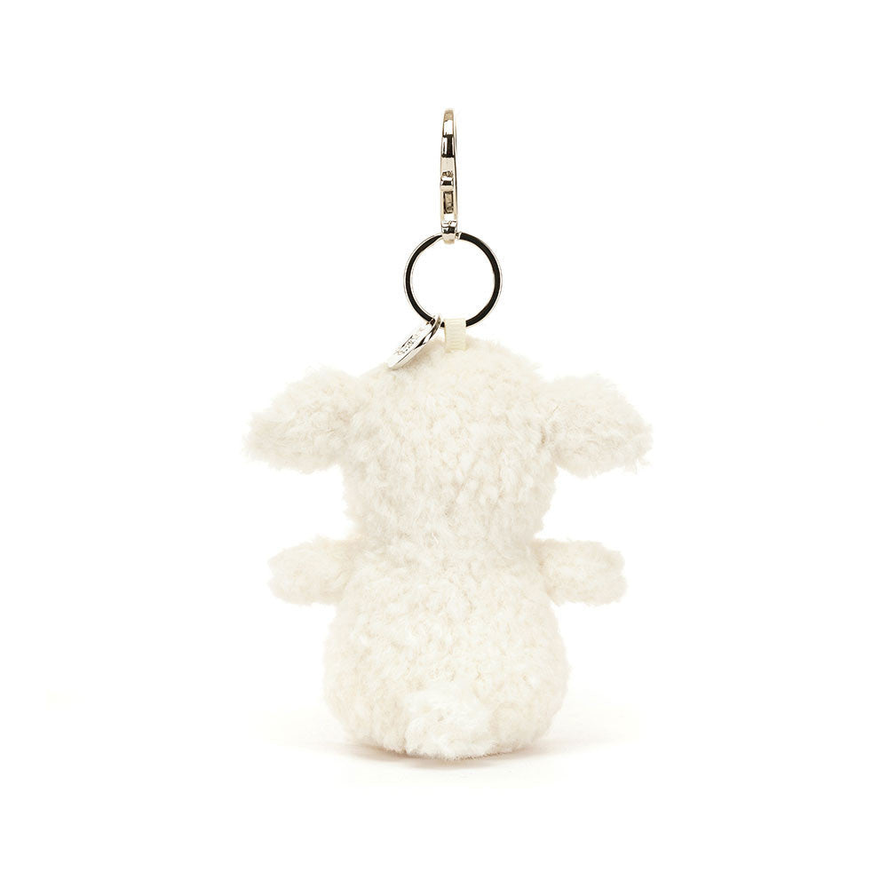 Jellycat Little Lamb Bag Charm 6.7in x 2.4in x 3.1in