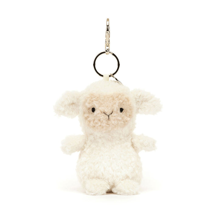 Jellycat Little Lamb Bag Charm 6.7in x 2.4in x 3.1in