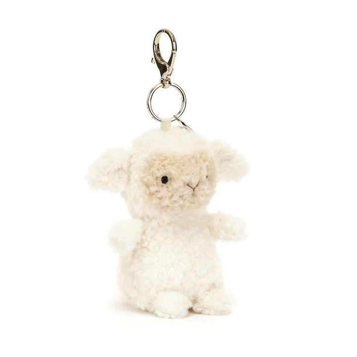 Jellycat Little Lamb Bag Charm 6.7in x 2.4in x 3.1in