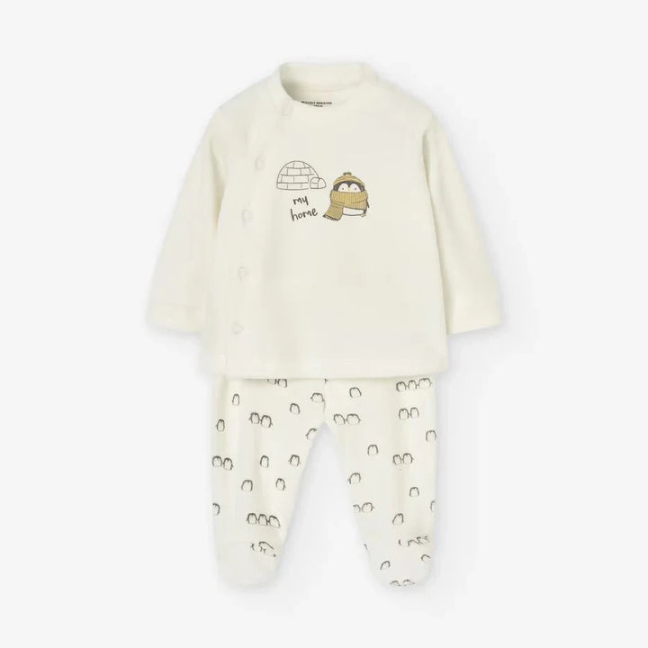 Losan Baby PENGUIN Shirt and Pants Set - Newborn