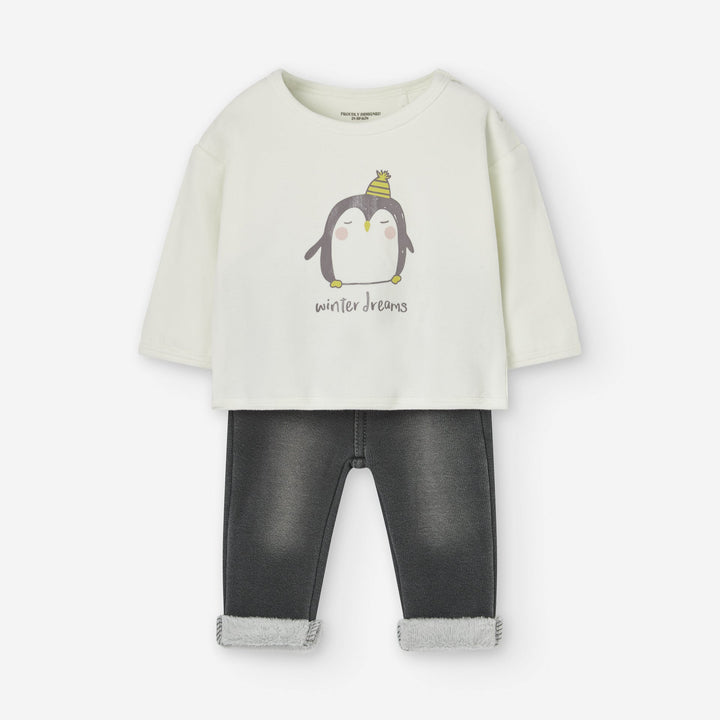 Losan Baby PENGUIN Two-piece Set - Newborn