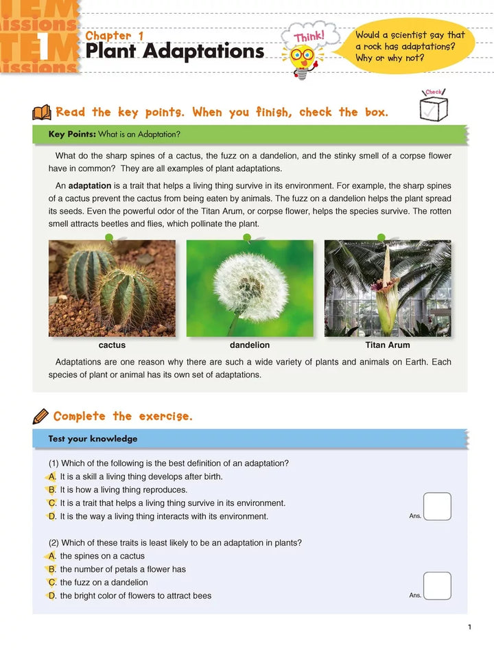 >KUMON Grade 3-5 Stem Missions: Life Science Age 6-10