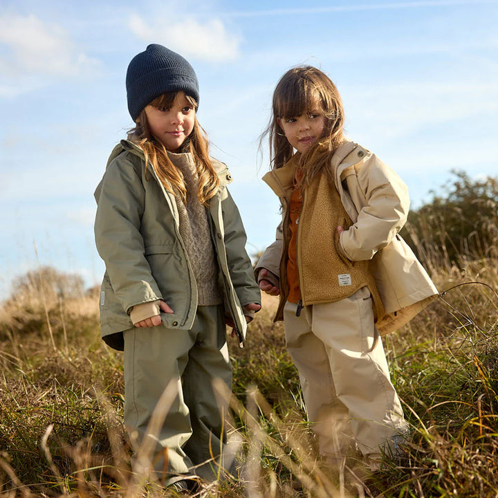 MINI A TURE Kids MATALLURE+MATWILANS Spring Jacket+Pants Set - Sesame