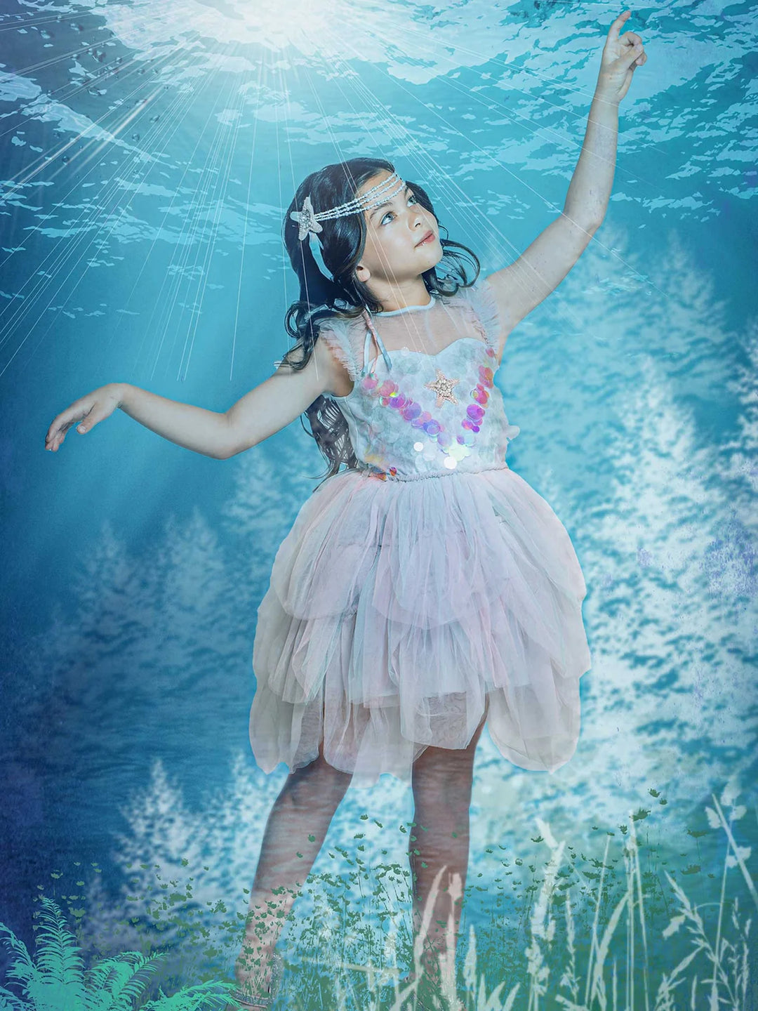 Tutu Du Monde COSTUME Mermaid Magic Tutu Dress - Shine Blue Mix