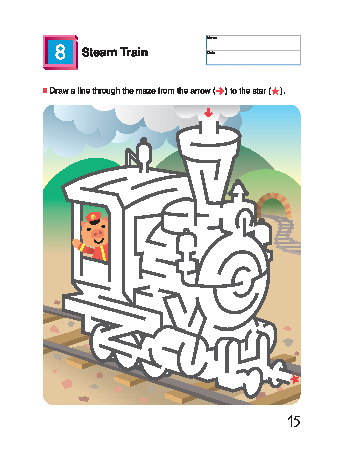 >KUMON Grade  K-2 My Book Of Mazes: Things That Go! Age 6-8