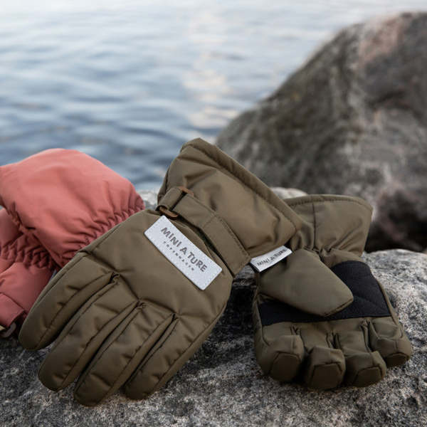 MINI A TURE Kids MATCELIO Gloves - Capers Green