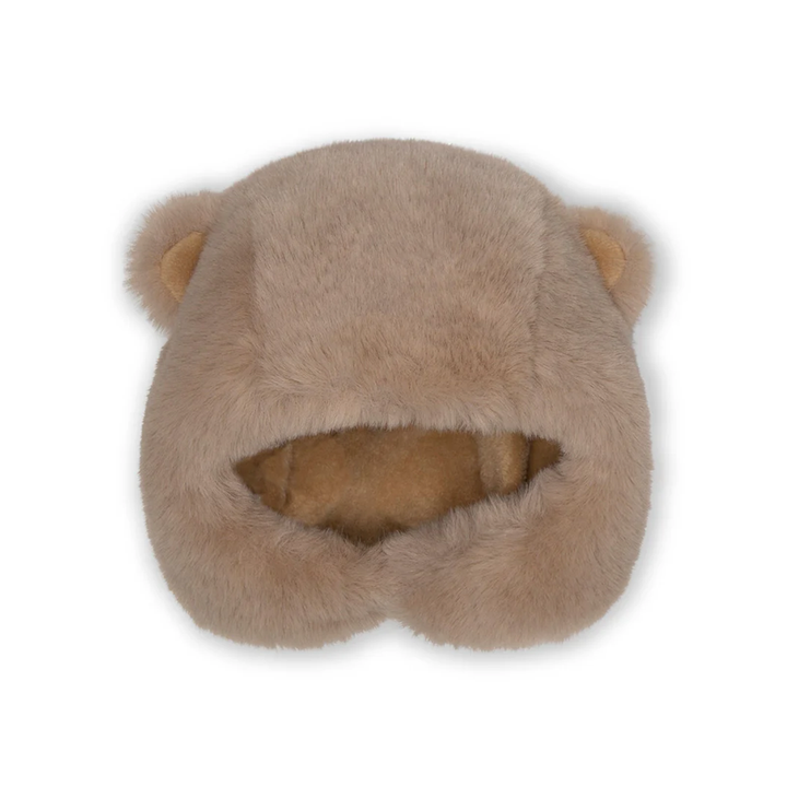 MINI A TURE Baby MATLIEN Fleece Lined Winter Hood - Grey Brown