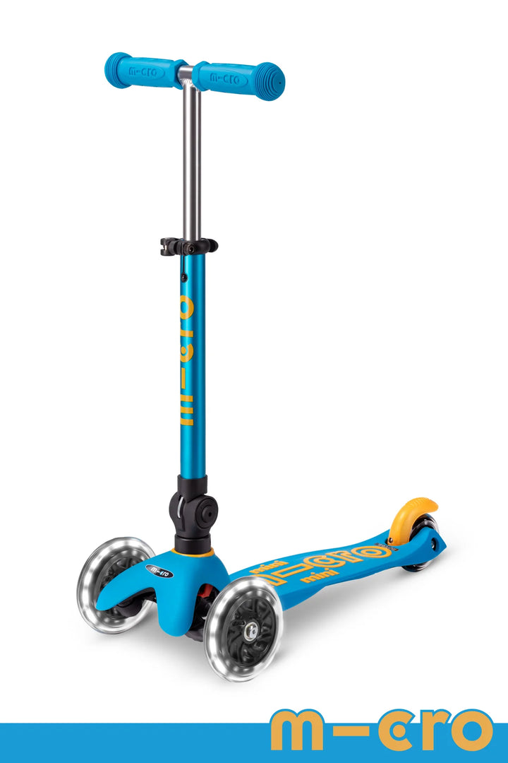 Micro Kids Mini Foldable LED Scooter - Ocean Blue [Ages 2-5]