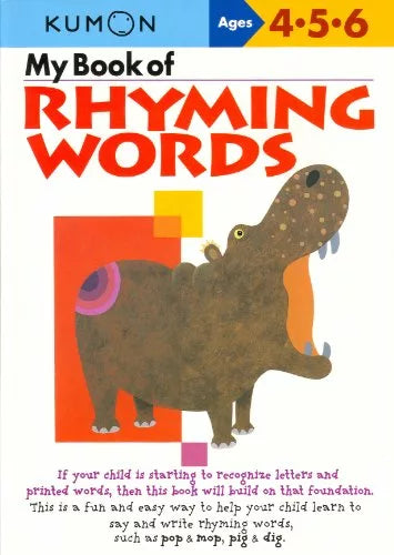 >KUMON Grade  PreK-1 My Book Of Rhyming Words Age 4-6