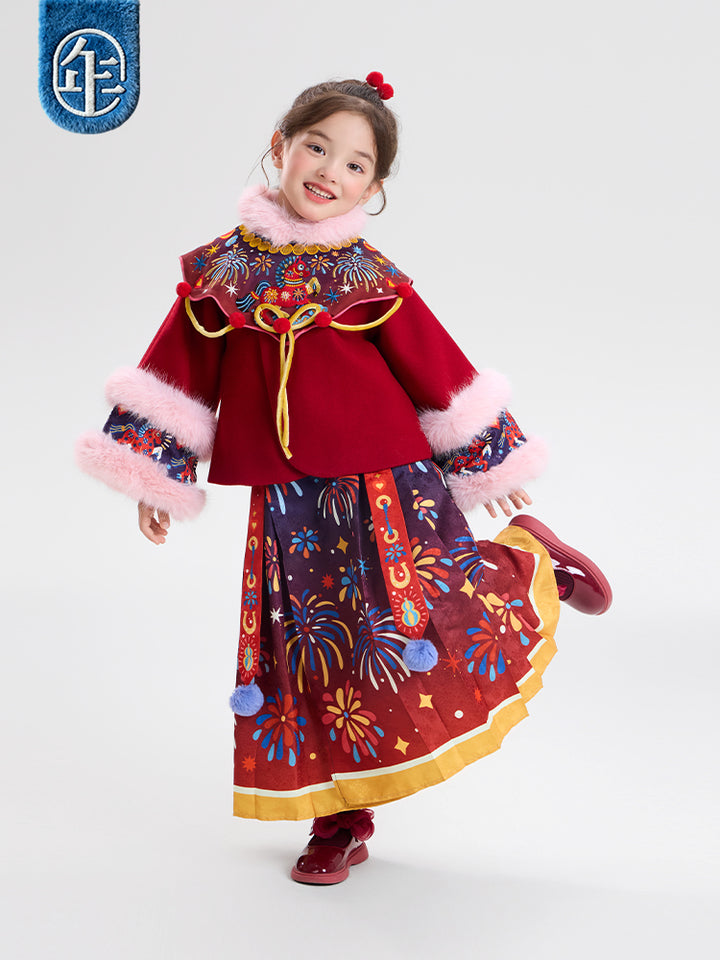 >Nian 年衣 盛世跃马汉服套装 - 年衣红