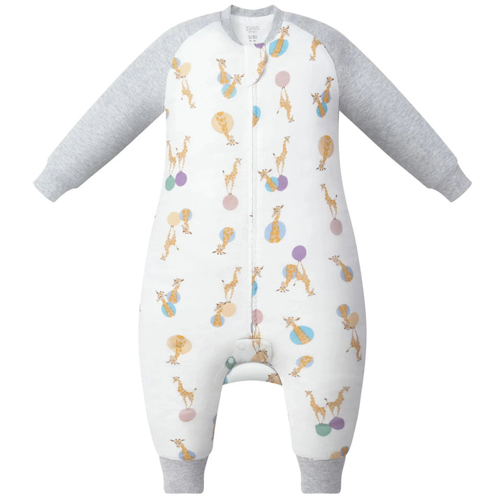 Nest Designs Kids/Baby 1.0 TOG Bamboo Long Sleeve Footed Sleep Suit - Giraffe Shapes