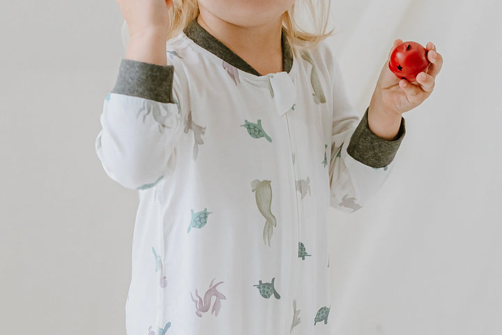 Nest Designs Kids/Baby Bamboo Long Sleeve Romper - The Tortoise & The Hare