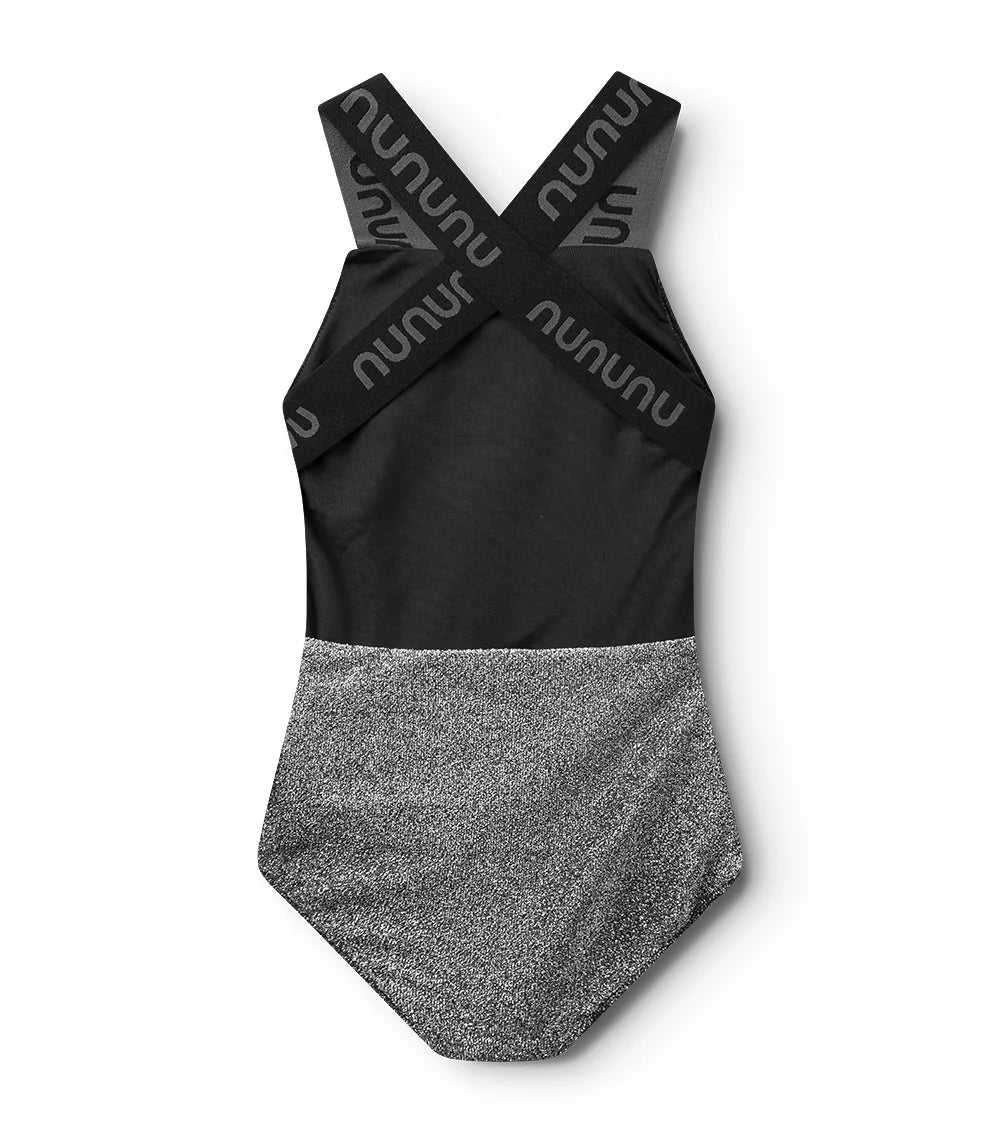 NUNUNU SPORTY SWIMSUIT - SPRINKLED SILVER - 3-4Y/4-5Y