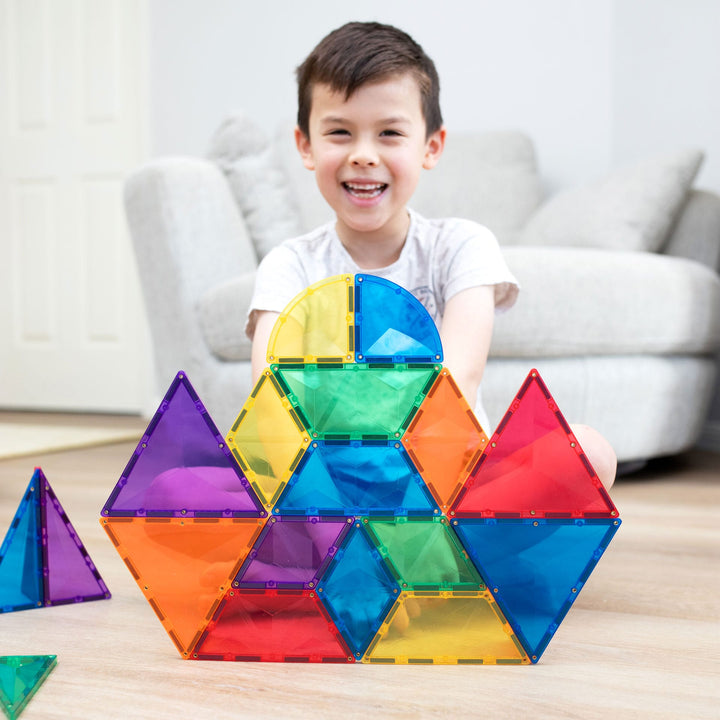 >CONNETIX Rainbow Tiles - 36 Pieces Rainbow Shape Expansion Pack