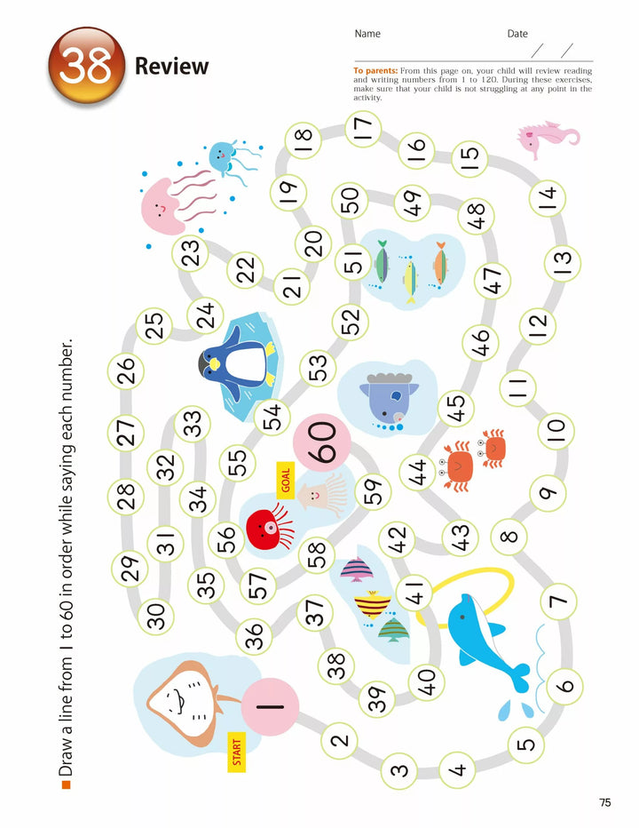 >KUMON Grade  PreK-1 My Book of Numbers 1-120 Age 4-6