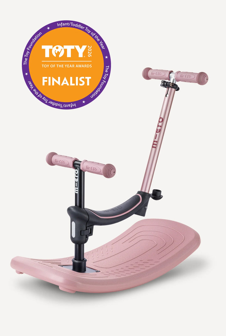 Micro Kickboard Kids Mini Rock & Go LED All-in-One Ride - Dusty Rose [Age 1-6]