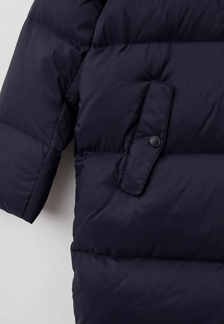 Emporio Armani Kids Long Recycled Down Jacket - Blue Navy