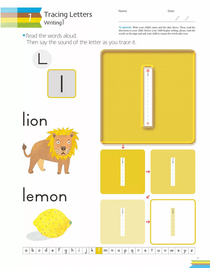 >KUMON Grade  PreK-K My Book of Lowercase Letters Age 4-6