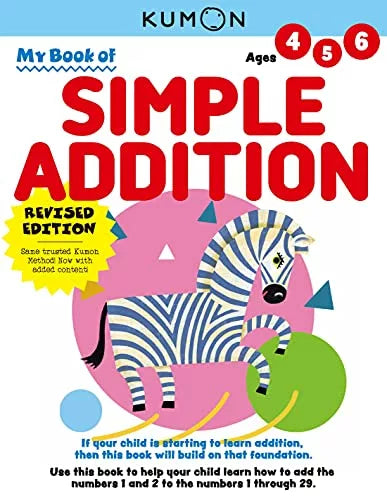 >KUMON Grade  K-1 My Book of Simple Addition Age 4-6
