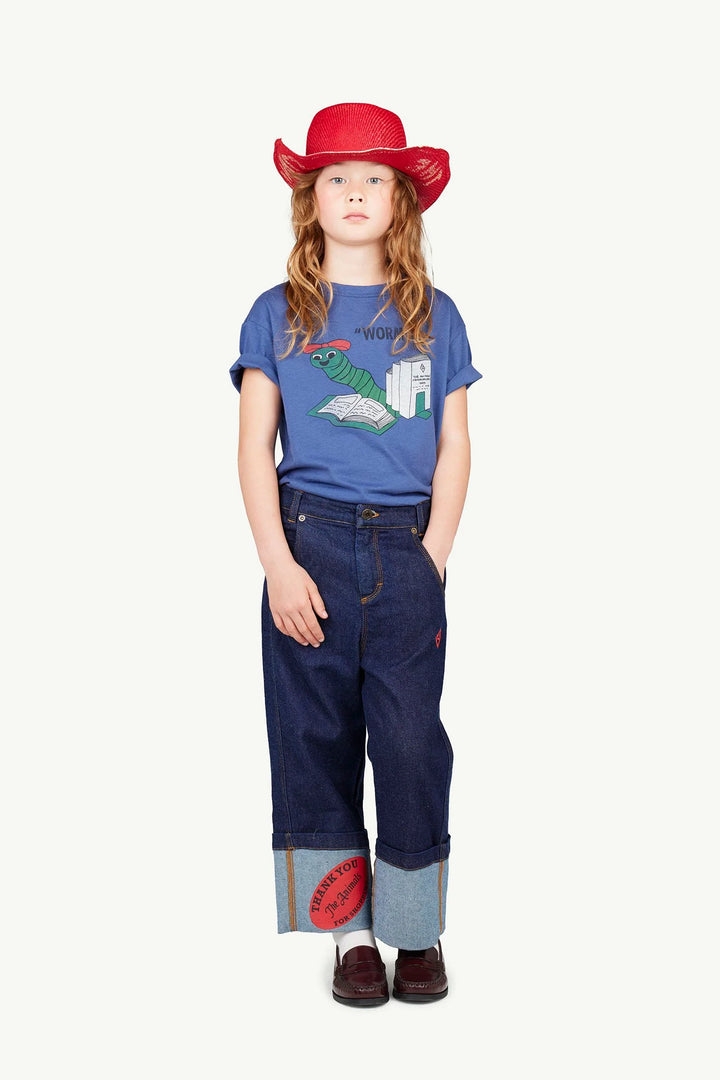 THE ANIMALS OBSERVATORY Kids Deep Blue Rooster T-Shirt