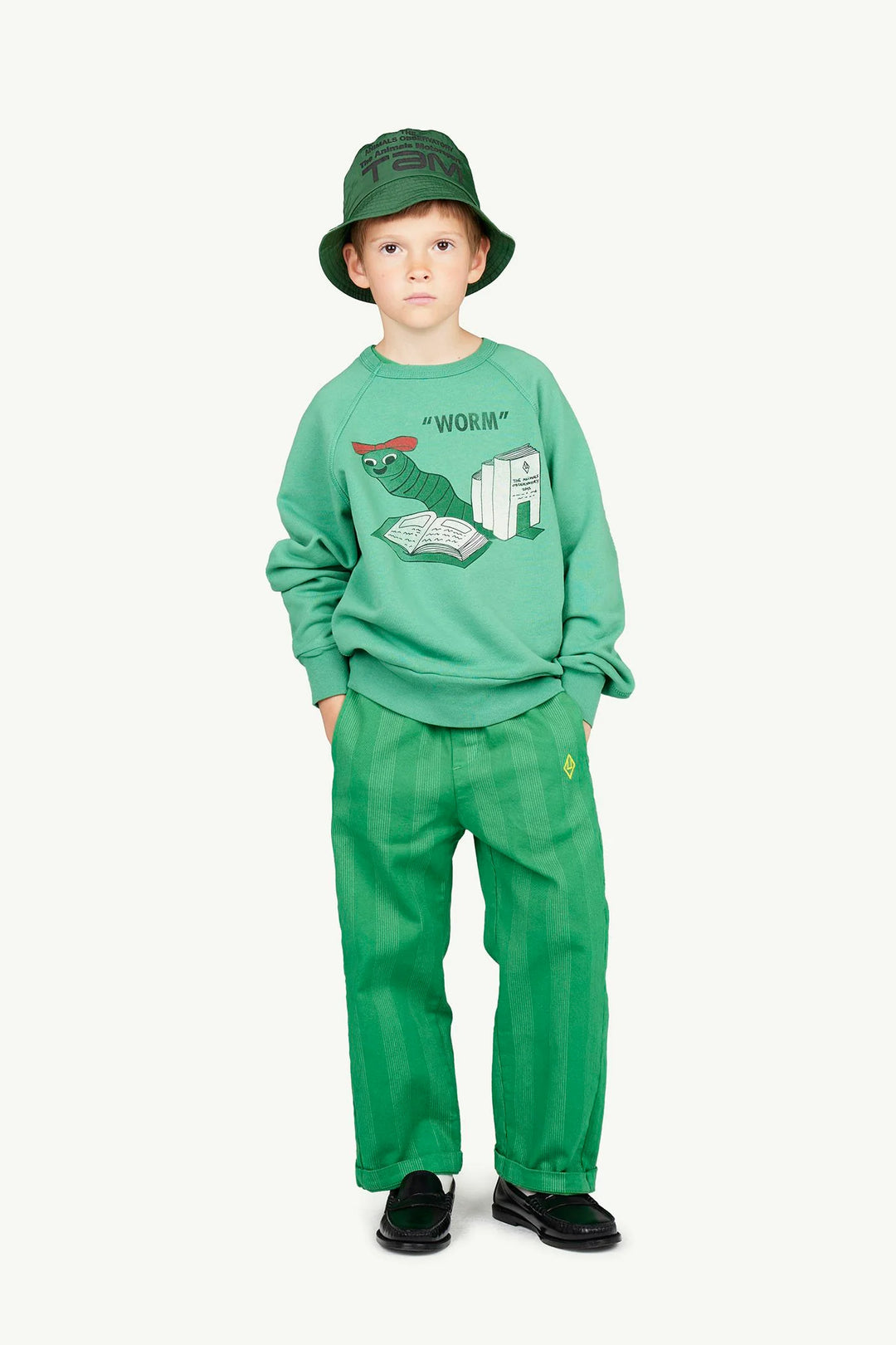 THE ANIMALS OBSERVATORY Kids Bookworm Green Shark Sweatshirt