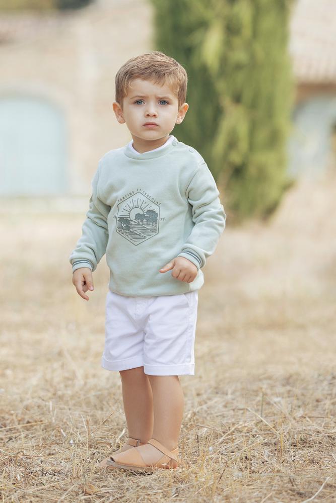 Tartine et Chocolat Kids Linen Short - White