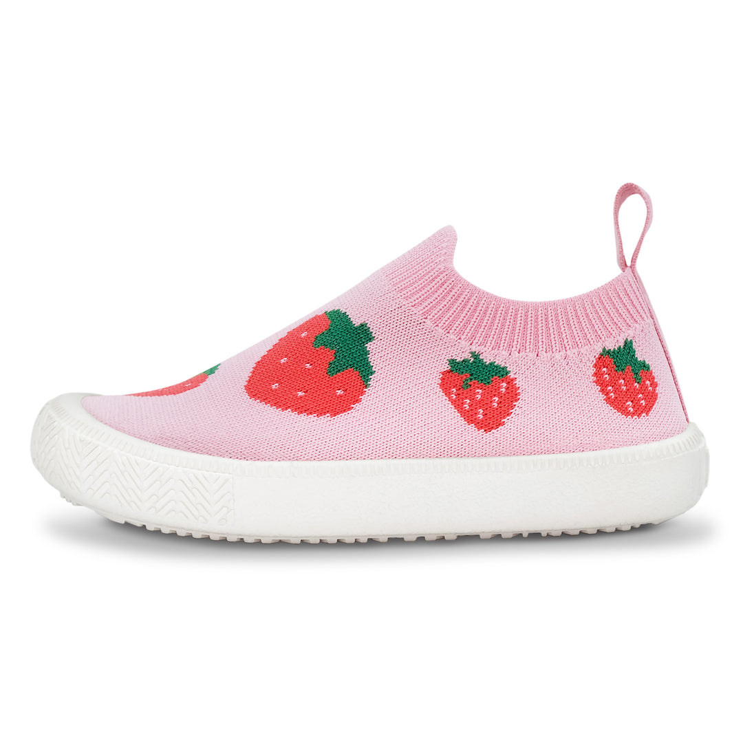 >Jan &amp; Jul Kids Graphic Knit Shoe - Pink Strawberry