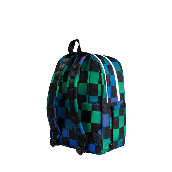 >State Bags Kane Kids DOUBLE POCKET - BLUE CHECKERBOARD