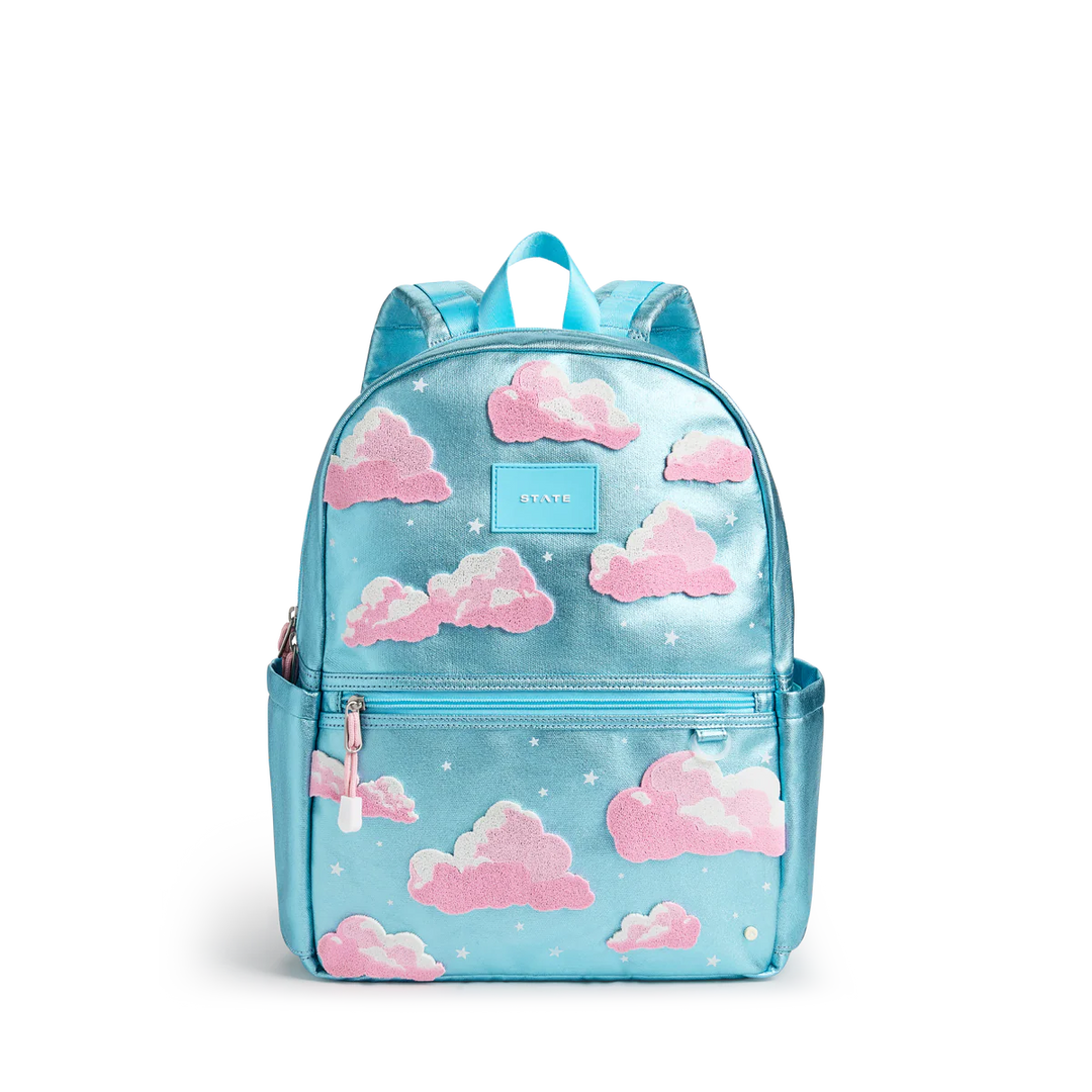 State Bags Kane Kids Backpack - Metallic | Clouds