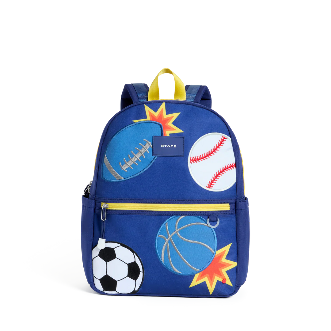 >State Bags Kane Kids Backpack in Patchwork Sports