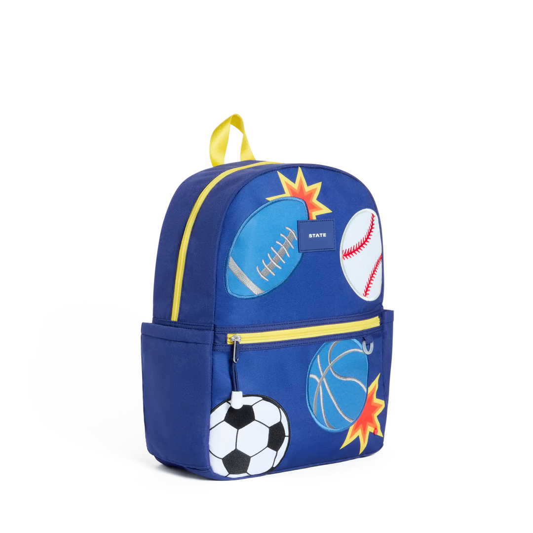 >State Bags Kane Kids Backpack in Patchwork Sports