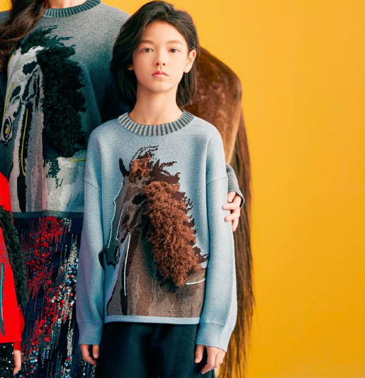 >Nian 年衣 鸿运当头毛衣 - 穹蓝